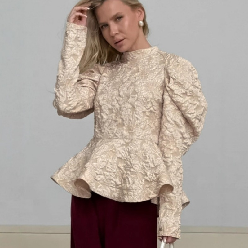 Women Fashion Styles - Autumn Winter Retro Jacquard Solid Color