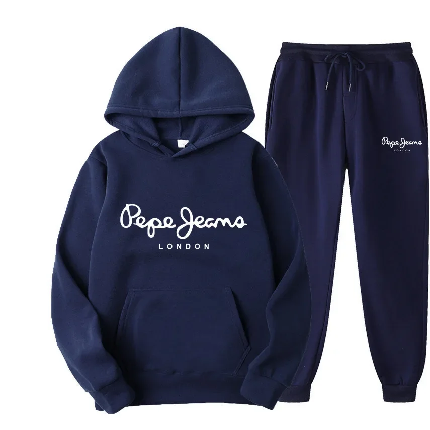 Women Fashion Images - Men Women Printed Hoodie Tracksuit Two