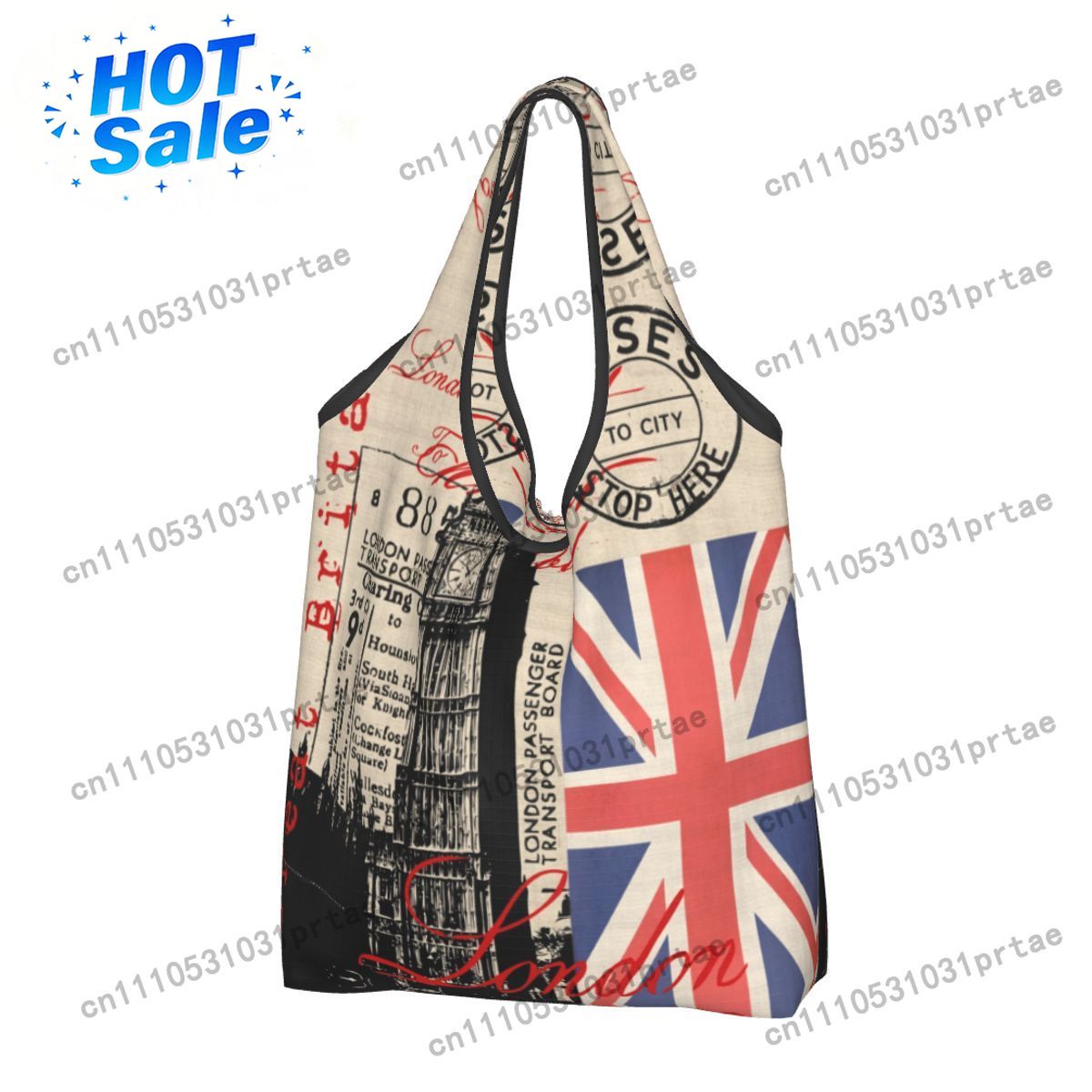 Women'S Fashion London - Custom Retro Vintage London Groceries Shopping