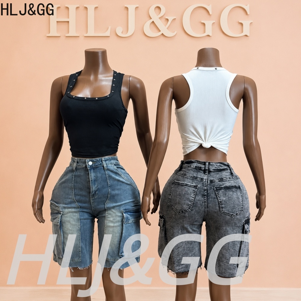 HLJ&GG Fashion Denim Pocket St - đánh giá và giá Women Fashion Jeans Top