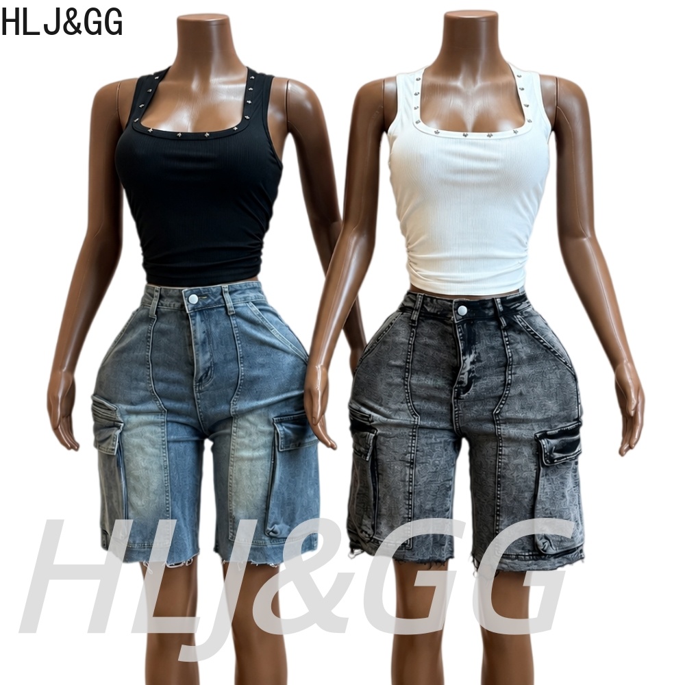 HLJ&GG Fashion Denim Pocket St - đánh giá và giá Women Fashion Jeans Top
