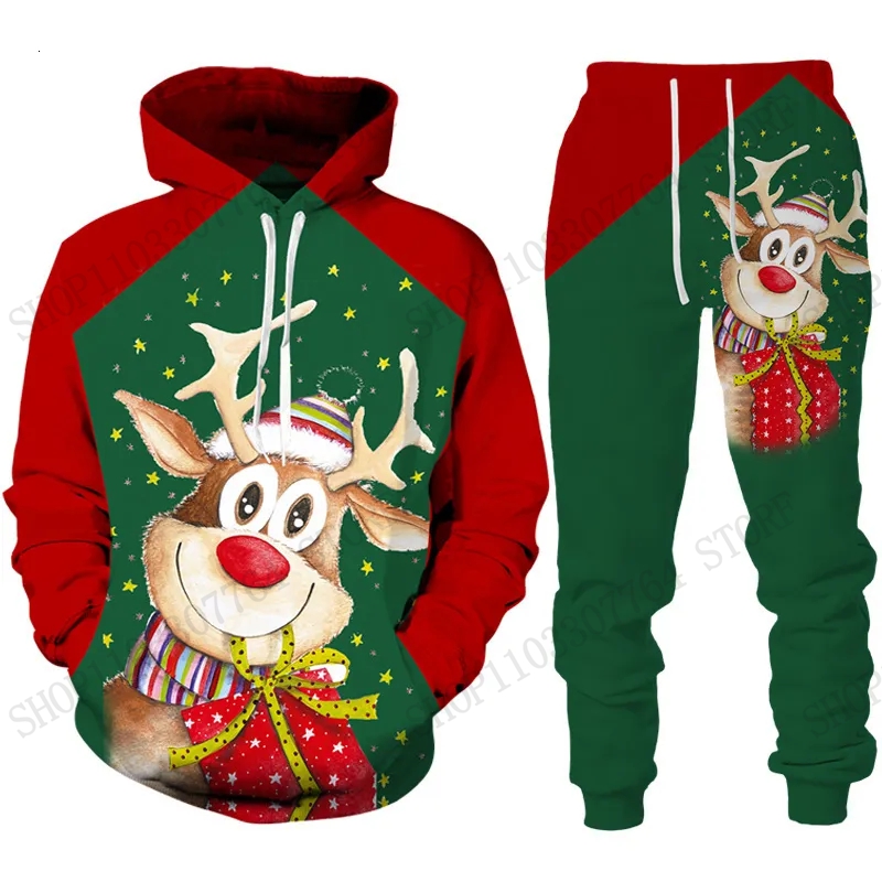 Cute Reindeer Elk Hoodie Pant  - đánh giá và giá Women And Men Fashion