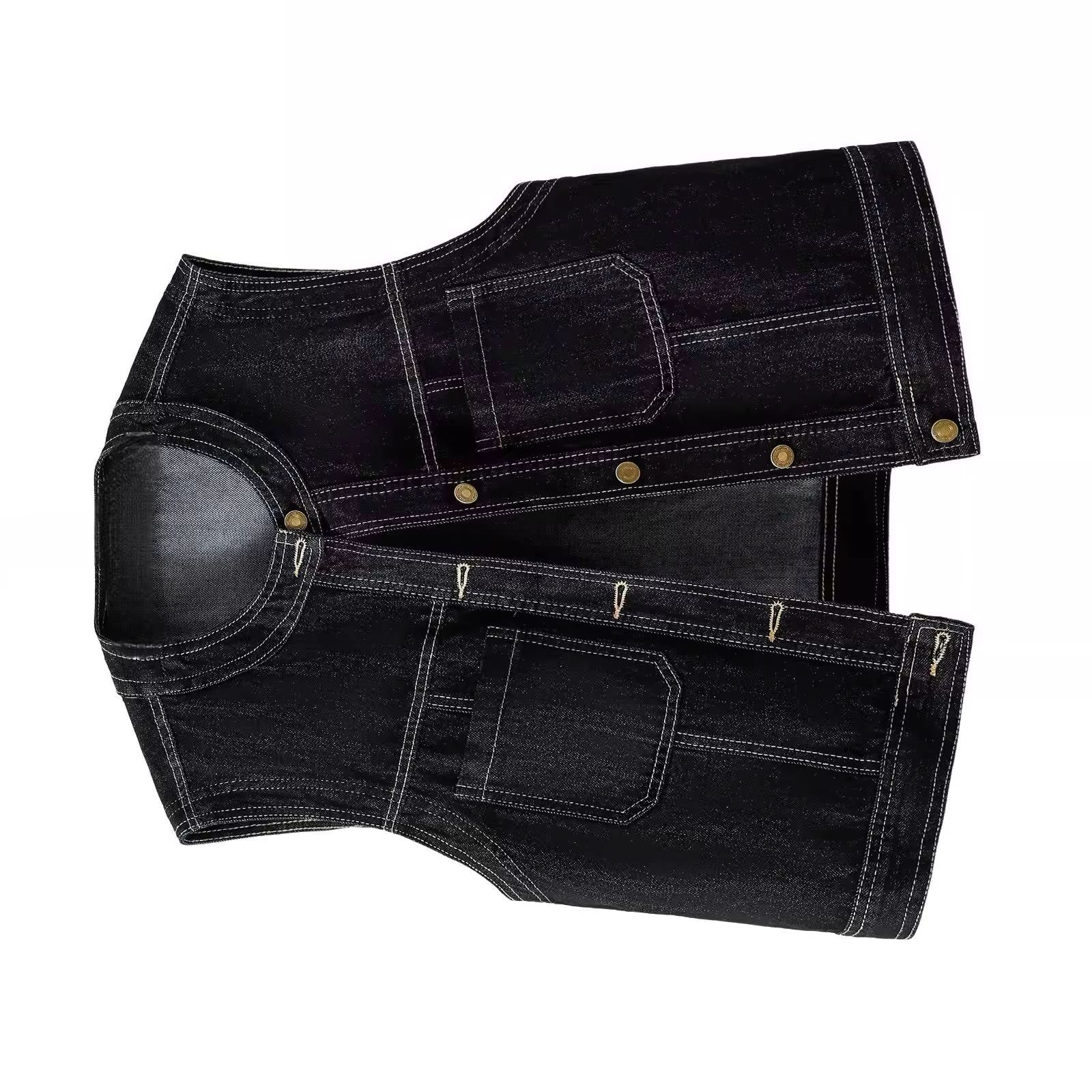 Women Denim Vest O Neck Sleeve - đánh giá và giá Women Fashion Jeans Top