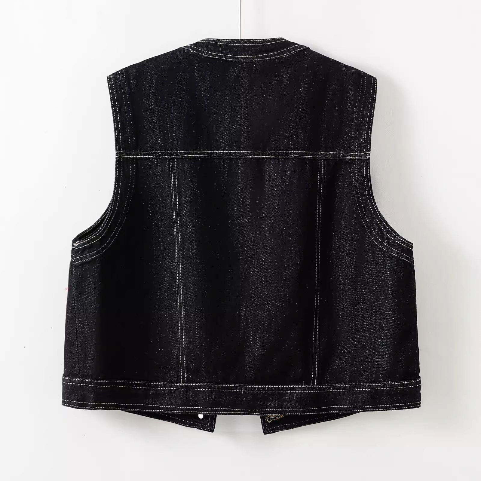 Women Denim Vest O Neck Sleeve - đánh giá và giá Women Fashion Jeans Top