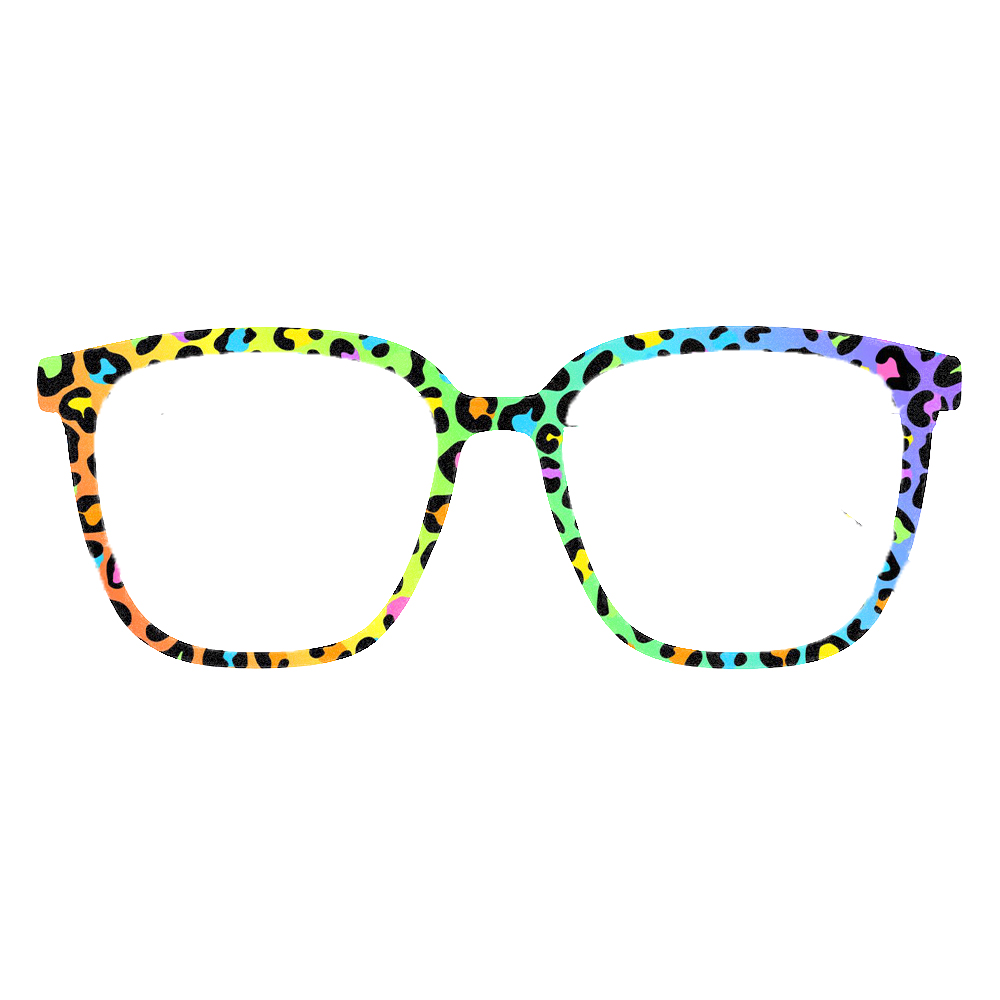 Trendy Rainbow Leopard Print S - đánh giá và giá Women'S Fashion Eyeglass Frames