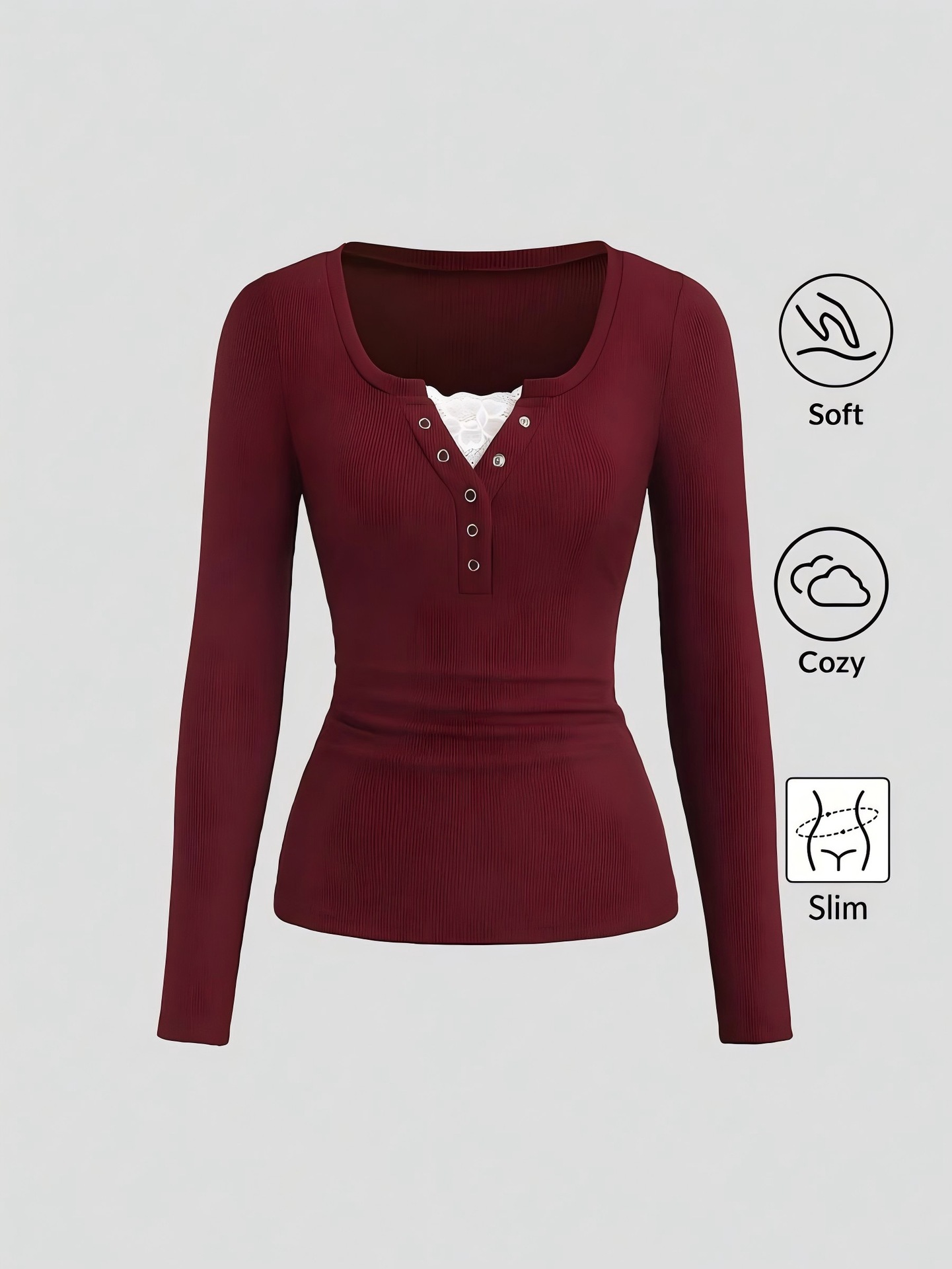 Women American Henley V Neck B - đánh giá và giá Women Fashion Styles
