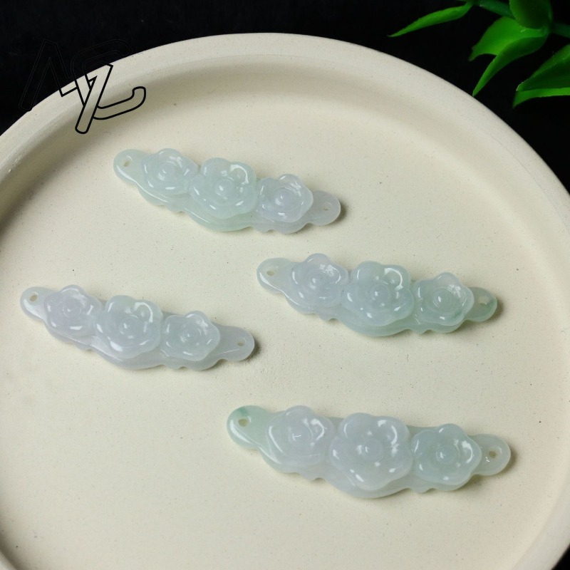 1pc Natural Jadeite Emerald Fl - đánh giá và giá Women And Men Fashion
