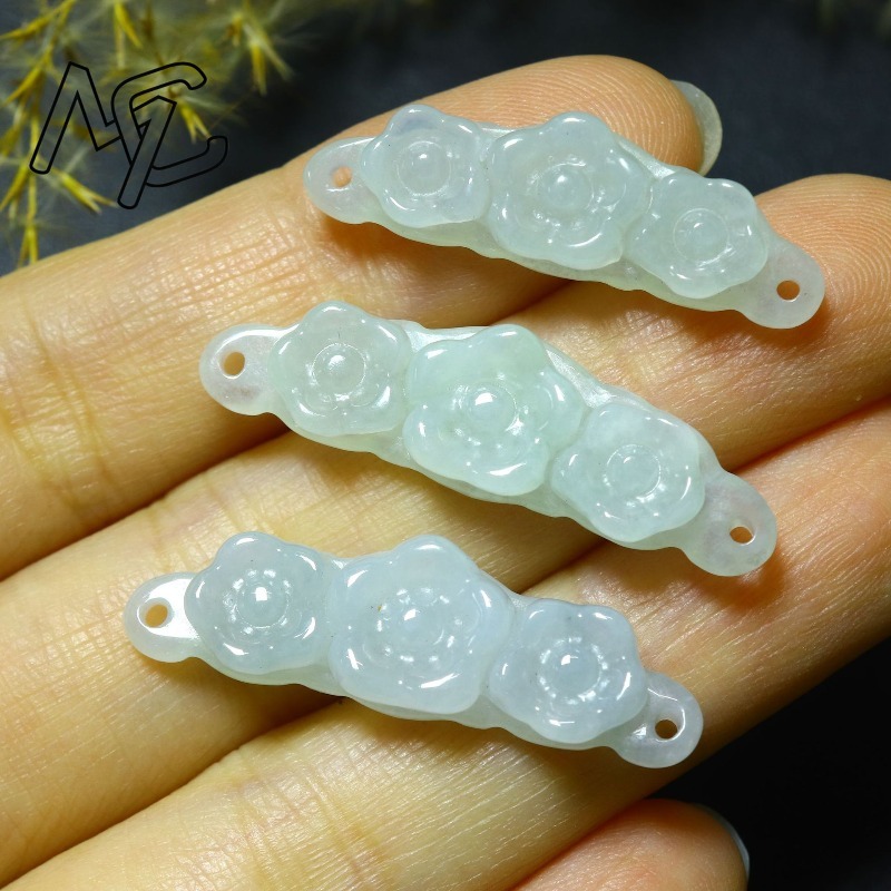 1pc Natural Jadeite Emerald Fl - đánh giá và giá Women And Men Fashion