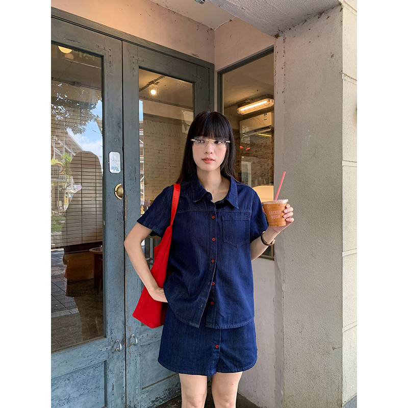 Benuynffy Retro Short Sleeved  - đánh giá và giá Women Fashion Jeans Top