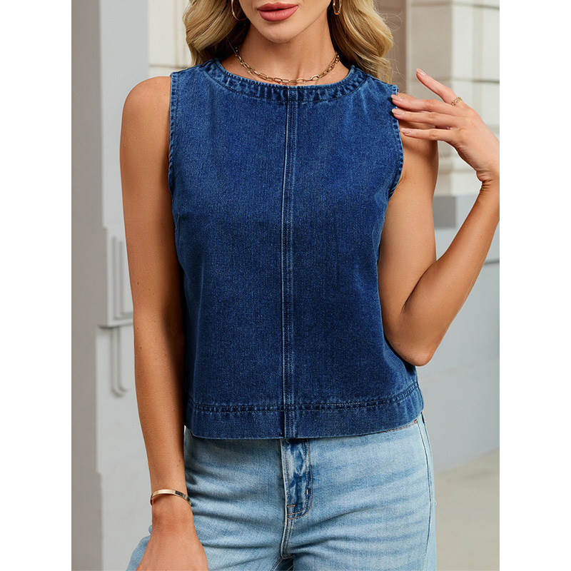 Benuynffy Casual Round Neck De - đánh giá và giá Women Fashion Jeans Top