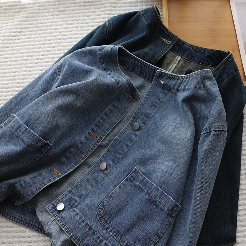 Fashion O-neck Denim Jacket Wo - đánh giá và giá Women Fashion Jeans Top