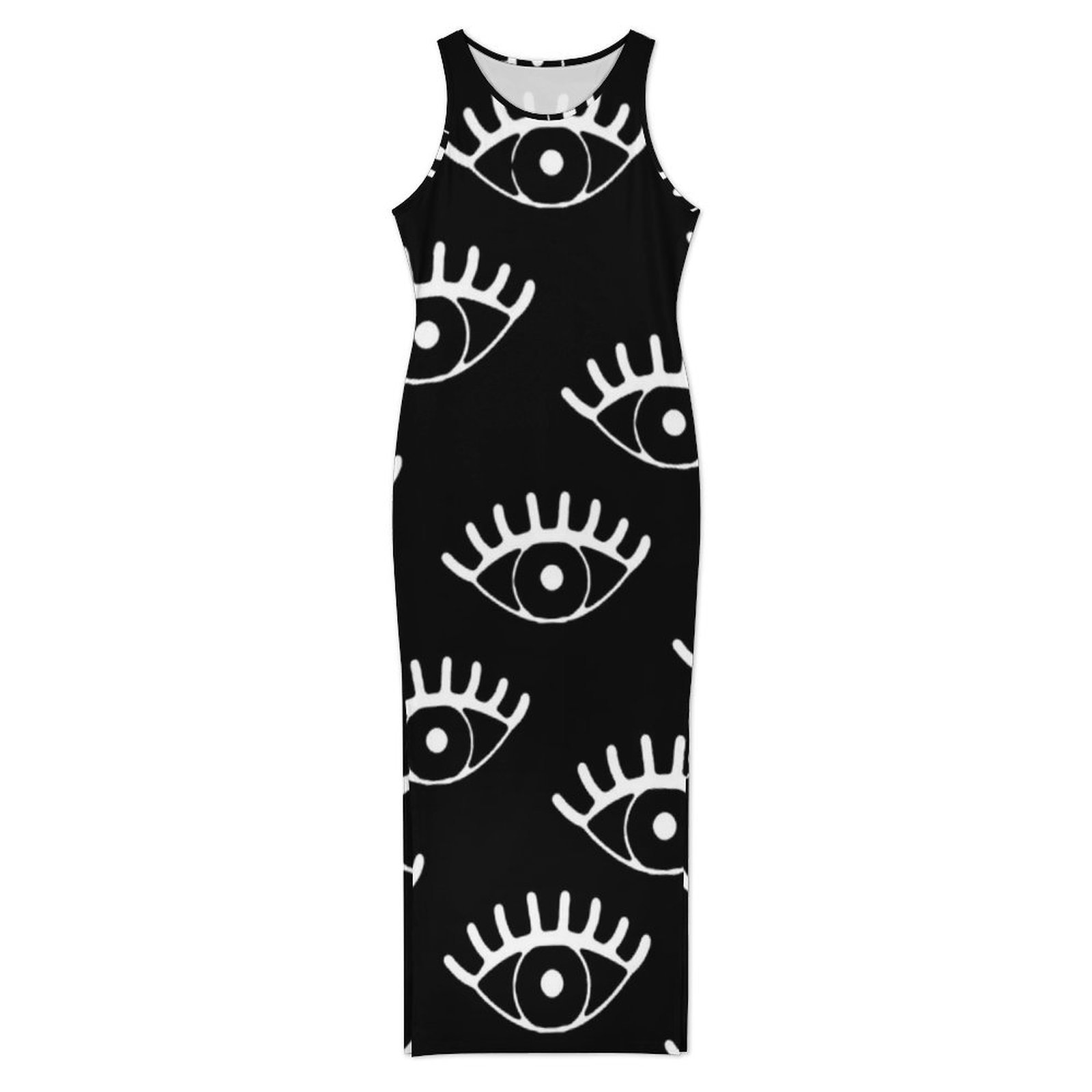 White Eyes Bodycon Dress Summe - đánh giá và giá Women Fashion Vector