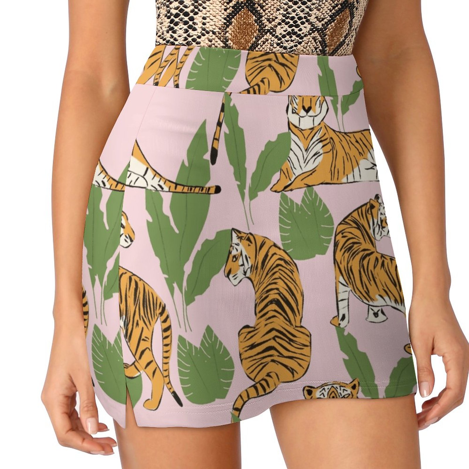 Tiger Pattern 008 Women's skir - đánh giá và giá Women Fashion Vector